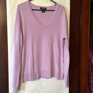 Lord & Taylor 100% cashmere V neck sweater, XL